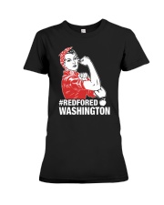 RED for ED - Teacher Strong Washington Premium Fit Ladies Tee thumbnail