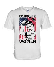 Teacher - I'm not most like Women V-Neck T-Shirt thumbnail