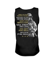 Veteran - Born to Fight - No Luck - Pure Skill Unisex Tank thumbnail