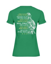 Veteran - Born to Fight - No Luck - Pure Skill Premium Fit Ladies Tee thumbnail