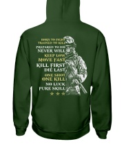 Veteran - Born to Fight - No Luck - Pure Skill Hooded Sweatshirt thumbnail