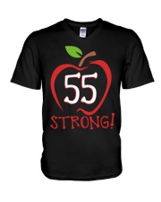 Teacher - 55 Strong V-Neck T-Shirt thumbnail