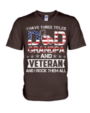 Dad Grandpa - Veteran Rock Them V-Neck T-Shirt thumbnail