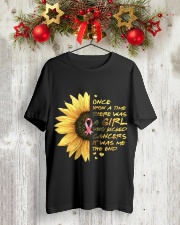 A Girl who kicked Cancers Classic T-Shirt lifestyle-holiday-crewneck-front-2