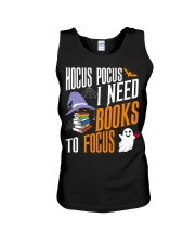 Hocus Pocus I need books to focus Unisex Tank thumbnail