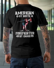 American by Birth - Firefighter by Choice Classic T-Shirt lifestyle-mens-crewneck-back-3