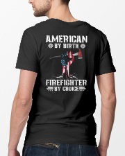 American by Birth - Firefighter by Choice Classic T-Shirt lifestyle-mens-crewneck-back-5