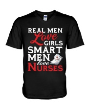 Smart Men Love Nurses V-Neck T-Shirt thumbnail