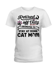 Retired - Stay at Home Cat Mom Ladies T-Shirt thumbnail