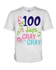 100 days of Cray Cray V-Neck T-Shirt thumbnail