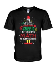 Math Teacher - The best way to spread Christmas V-Neck T-Shirt thumbnail
