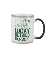 Lucky Retired Nurse Color Changing Mug tile
