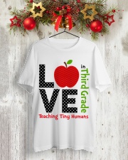 Third Grade Teacher - Teaching tiny humans Classic T-Shirt lifestyle-holiday-crewneck-front-2