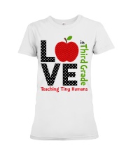 Third Grade Teacher - Teaching tiny humans Premium Fit Ladies Tee thumbnail