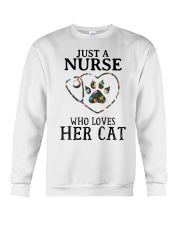 Nurse - Loves her cat Crewneck Sweatshirt thumbnail