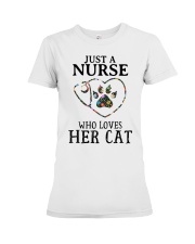 Nurse - Loves her cat Premium Fit Ladies Tee thumbnail