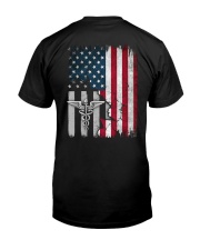 Nurse - American Flag - Vintage Retro Design Premium Fit Mens Tee thumbnail