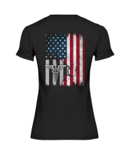 Nurse - American Flag - Vintage Retro Design Premium Fit Ladies Tee thumbnail