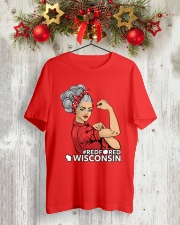 Wisconsin Strong Teacher - RedforED Classic T-Shirt lifestyle-holiday-crewneck-front-2
