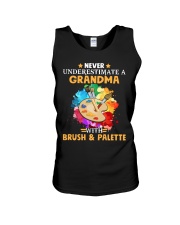 Never Underestimate a Grandma with Brush - Palette Unisex Tank thumbnail