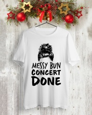 Music Teacher - Messy Bun - Concert Done Classic T-Shirt lifestyle-holiday-crewneck-front-2