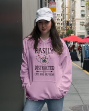 Nurse - Distracted by cats and big veins Hooded Sweatshirt lifestyle-unisex-hoodie-front-5
