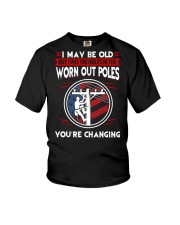 Lineman - Worn Out Poles - Living the High Life Youth T-Shirt thumbnail