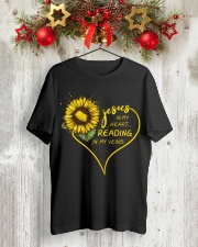 Librarian - Reading in my veins Classic T-Shirt lifestyle-holiday-crewneck-front-2