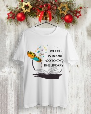 When In Doubt Go To Librarian Classic T-Shirt lifestyle-holiday-crewneck-front-2