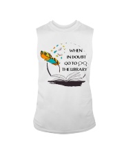 When In Doubt Go To Librarian Sleeveless Tee thumbnail
