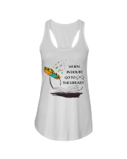 When In Doubt Go To Librarian Ladies Flowy Tank thumbnail
