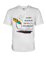 When In Doubt Go To Librarian V-Neck T-Shirt thumbnail
