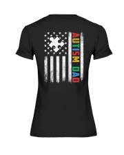 Autism Dad - Flag Premium Fit Ladies Tee tile