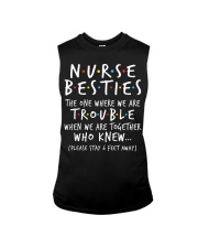 Nurse Besties - We Are Trouble - Stay 6ft Away Sleeveless Tee tile