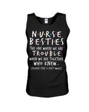 Nurse Besties - We Are Trouble - Stay 6ft Away Unisex Tank tile