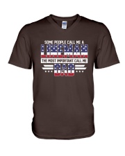 Lineman - Dad V-Neck T-Shirt tile