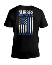 Nurses Back The Blue - I've Got Your Six V-Neck T-Shirt tile
