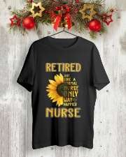 Retired Nurse Happier Classic T-Shirt lifestyle-holiday-crewneck-front-2