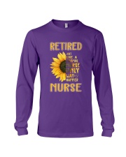 Retired Nurse Happier Long Sleeve Tee thumbnail