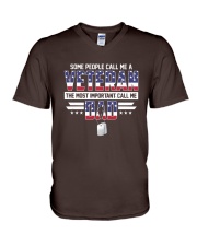 Veteran Dad - The most important call me Dad V-Neck T-Shirt thumbnail