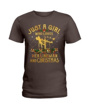 Lineman - Christmas Ladies T-Shirt tile