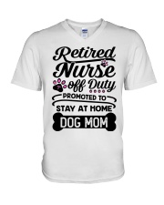 Retired Nurse - Stay at Home Dog Mom V-Neck T-Shirt thumbnail