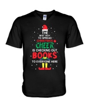 Librarian - The best way to spread Christmas Cheer V-Neck T-Shirt thumbnail