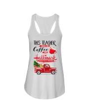 Teacher - Runs on Coffee Ladies Flowy Tank thumbnail