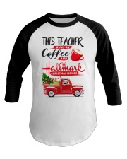 Teacher - Runs on Coffee Baseball Tee thumbnail