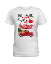 Teacher - Runs on Coffee Ladies T-Shirt thumbnail