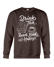 Drink tea - Read Books - Be Happy Crewneck Sweatshirt thumbnail