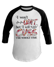 Nurse - Cuss The Whole Time Baseball Tee thumbnail