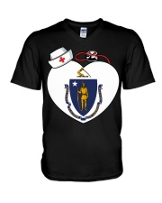 Nurse - National Nurse Week for Masschusetts V-Neck T-Shirt thumbnail