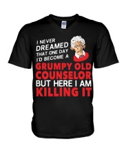 Grumpy Old Counselor V-Neck T-Shirt thumbnail